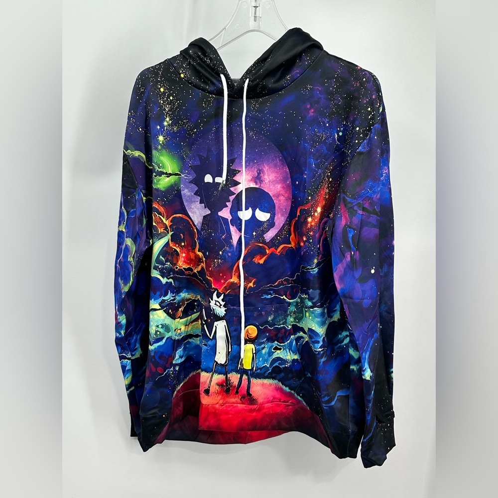 Unisex Rick & Morty 3D Printed Hoodie With Front Pockets